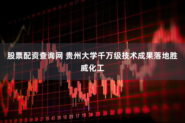 股票配资查询网 贵州大学千万级技术成果落地胜威化工