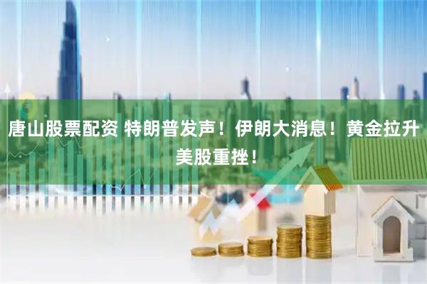 唐山股票配资 特朗普发声！伊朗大消息！黄金拉升 美股重挫！